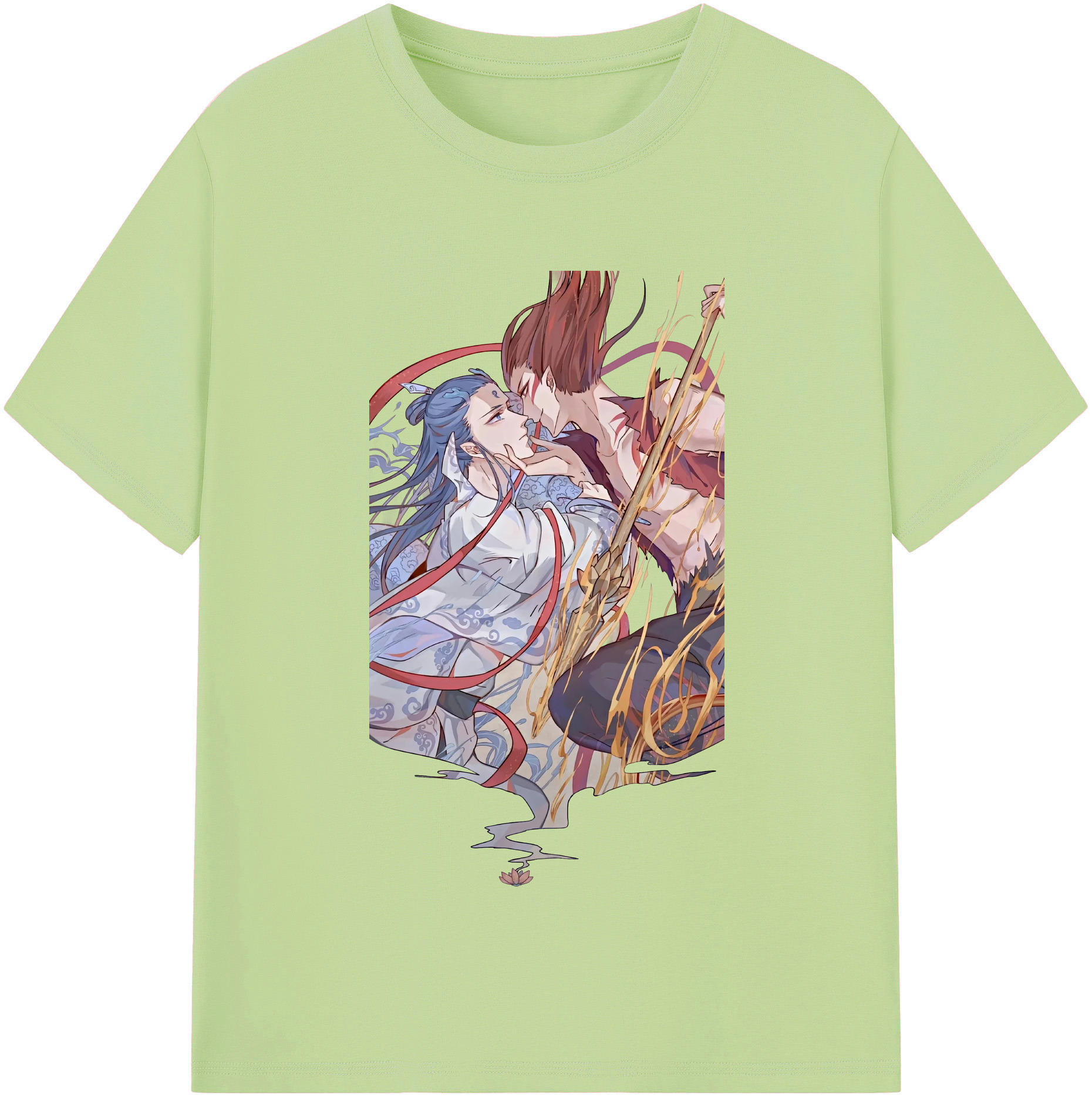 （画像用） Ne Zha 2 ナタ 魔童の大暴れ 綿100％半袖Tシャツ（フロントプリント）